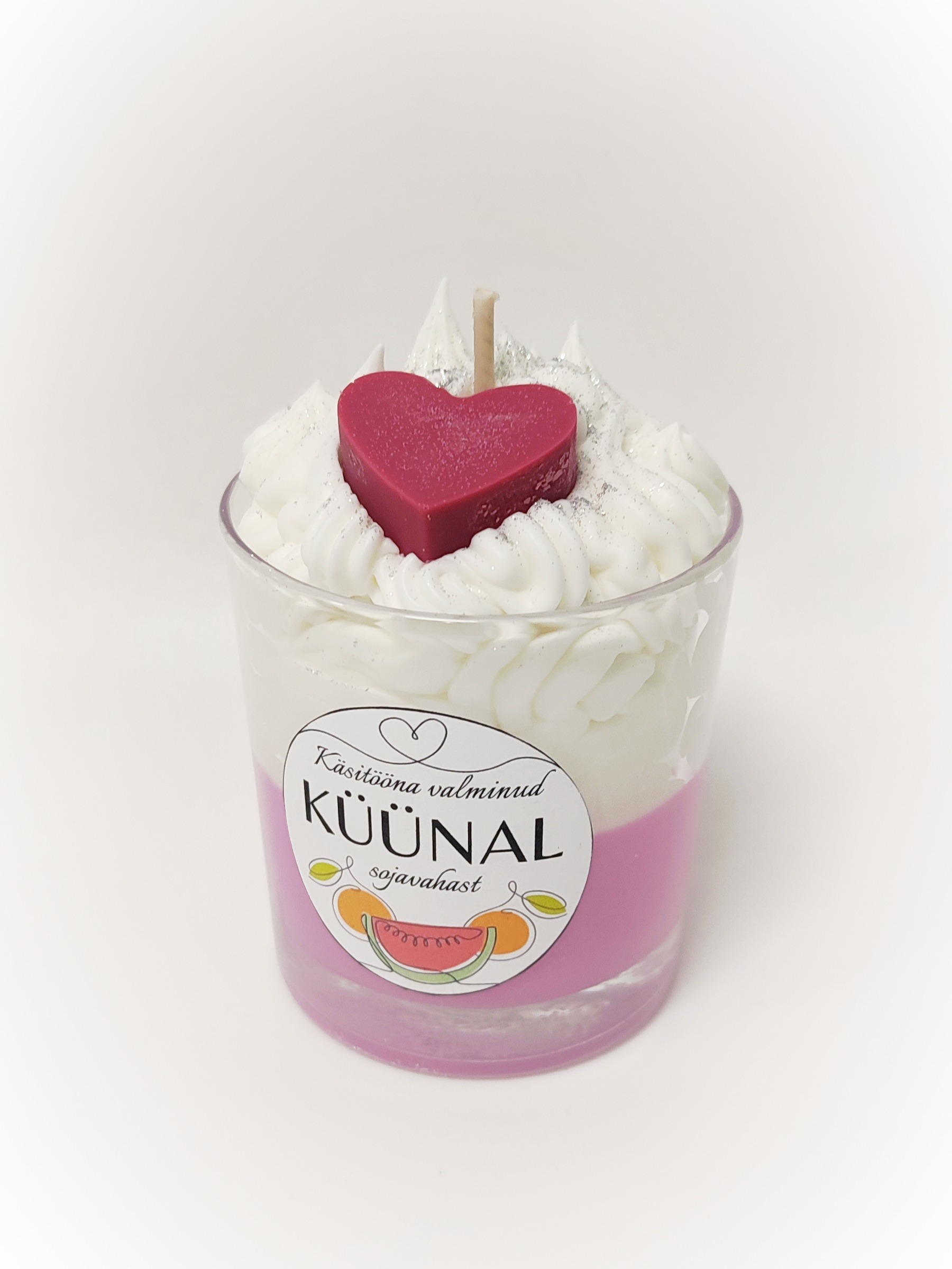 kuuvalge e-pood käsitööküünal sojavahaküünal kuuvalge